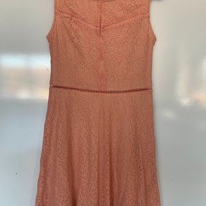 Peach Lace Dress